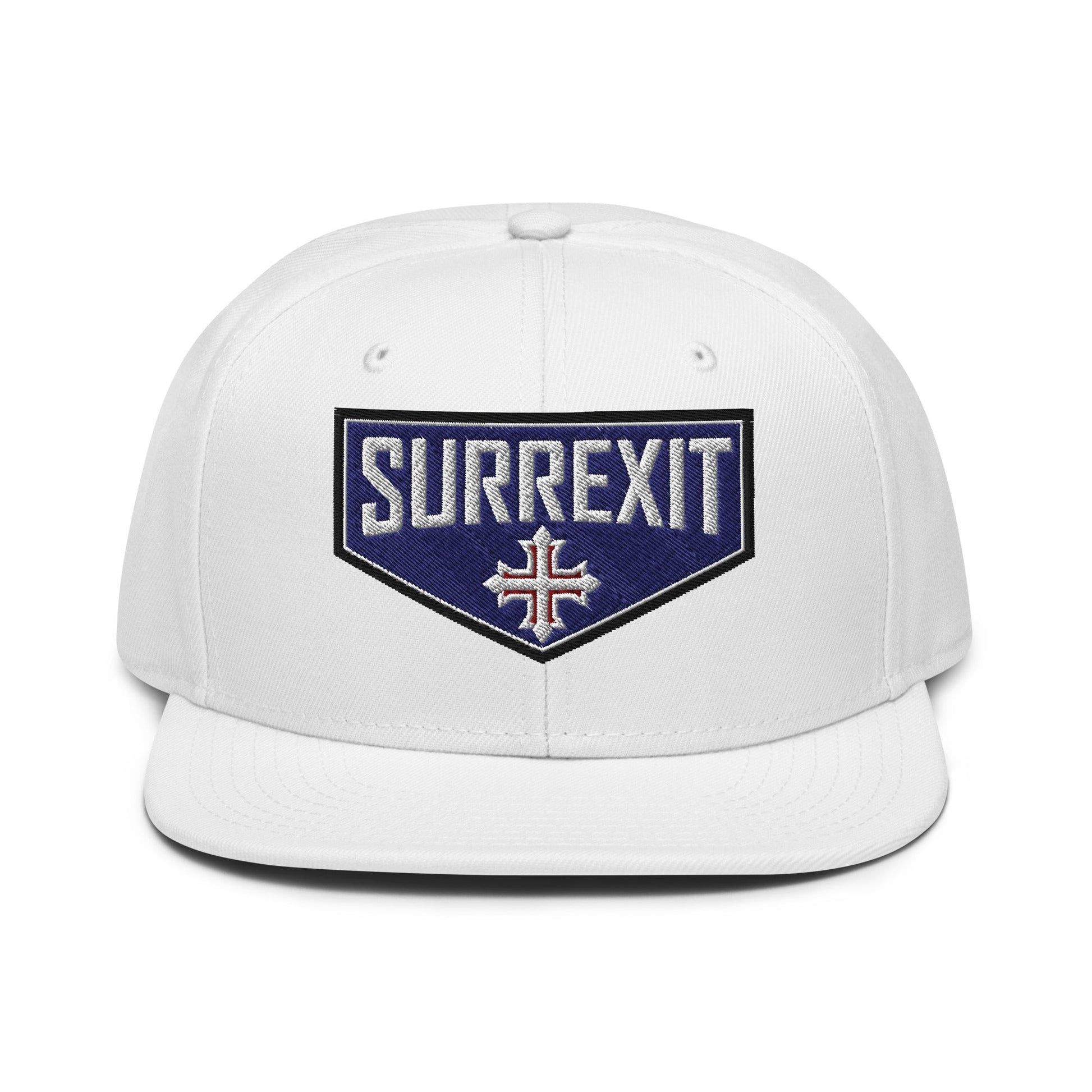 HE IS RISEN Shield Embroidered Snapback in Greek, Slavonic, or Latin - Inken Image
