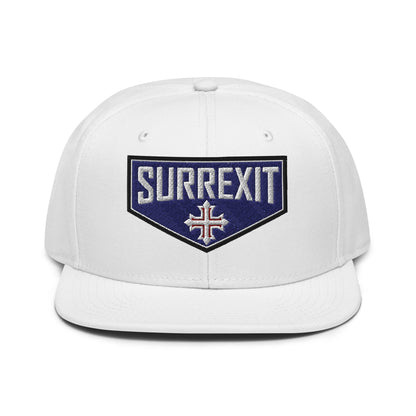 HE IS RISEN Shield Embroidered Snapback in Greek, Slavonic, or Latin - Inken Image