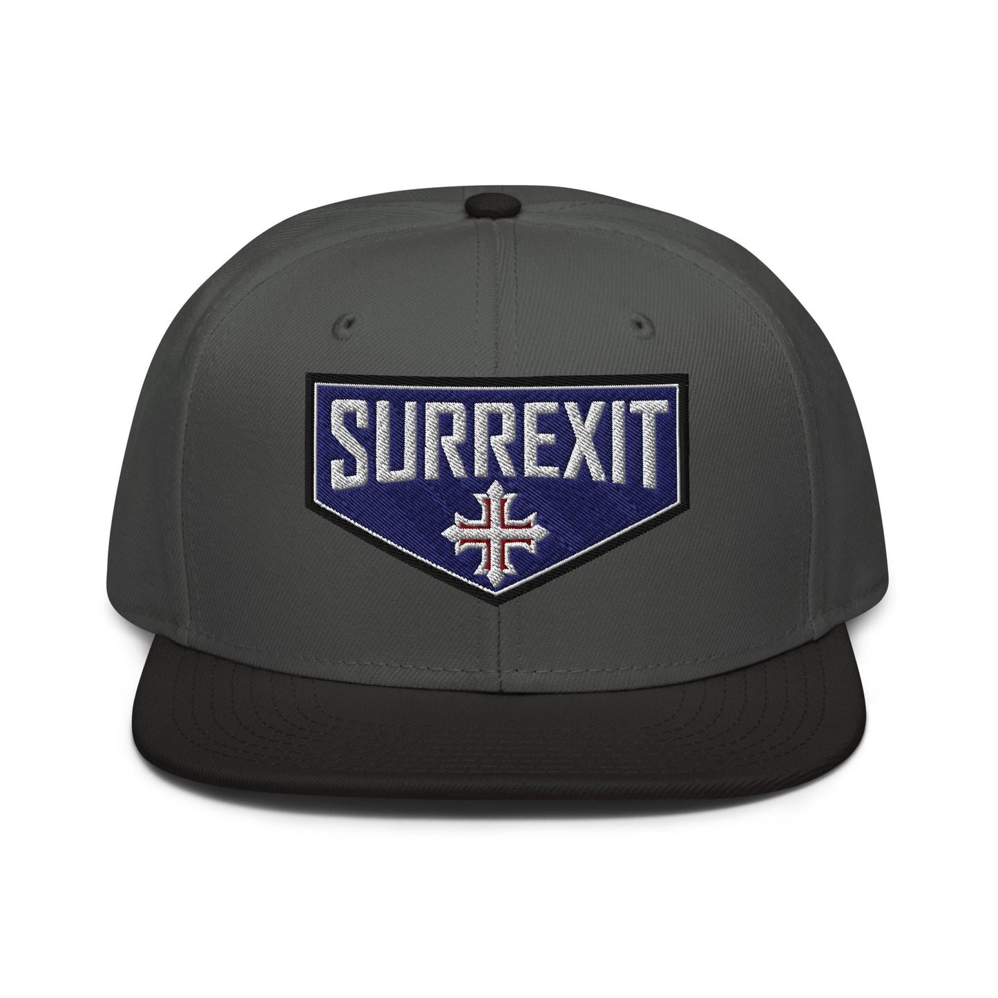 HE IS RISEN Shield Embroidered Snapback in Greek, Slavonic, or Latin - Inken Image