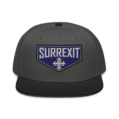 HE IS RISEN Shield Embroidered Snapback in Greek, Slavonic, or Latin - Inken Image
