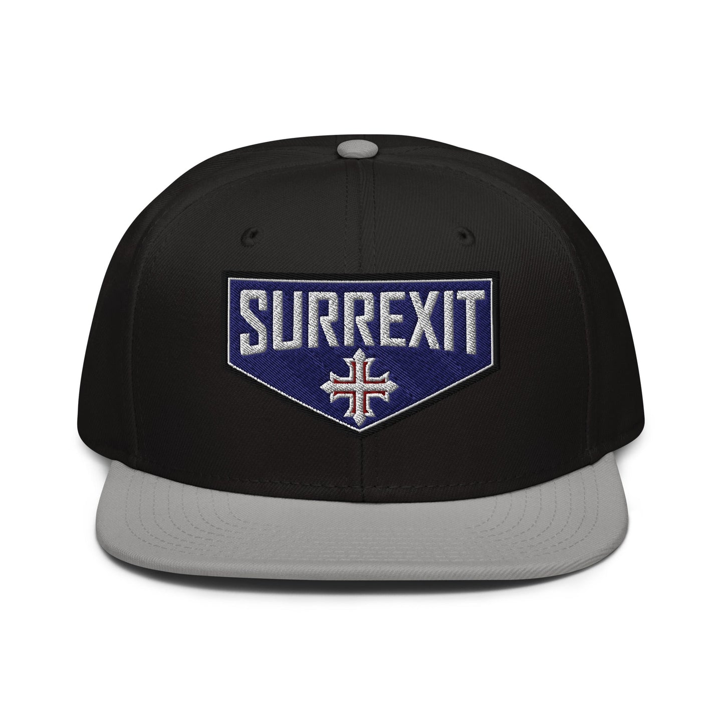 HE IS RISEN Shield Embroidered Snapback in Greek, Slavonic, or Latin - Inken Image