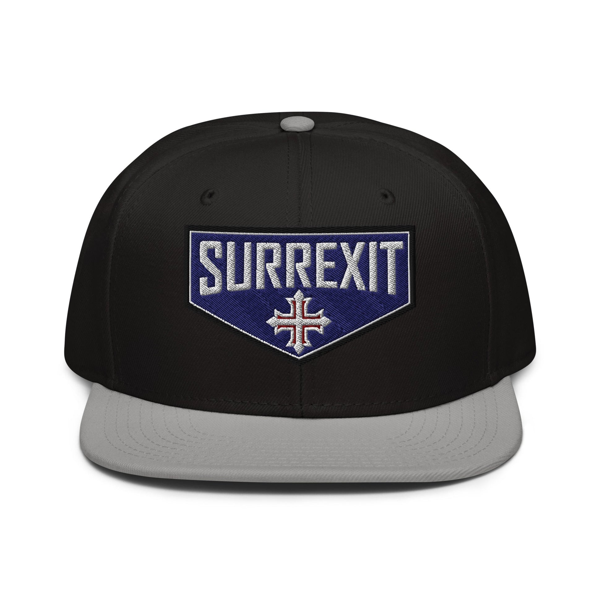 HE IS RISEN Shield Embroidered Snapback in Greek, Slavonic, or Latin - Inken Image