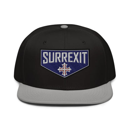 HE IS RISEN Shield Embroidered Snapback in Greek, Slavonic, or Latin - Inken Image