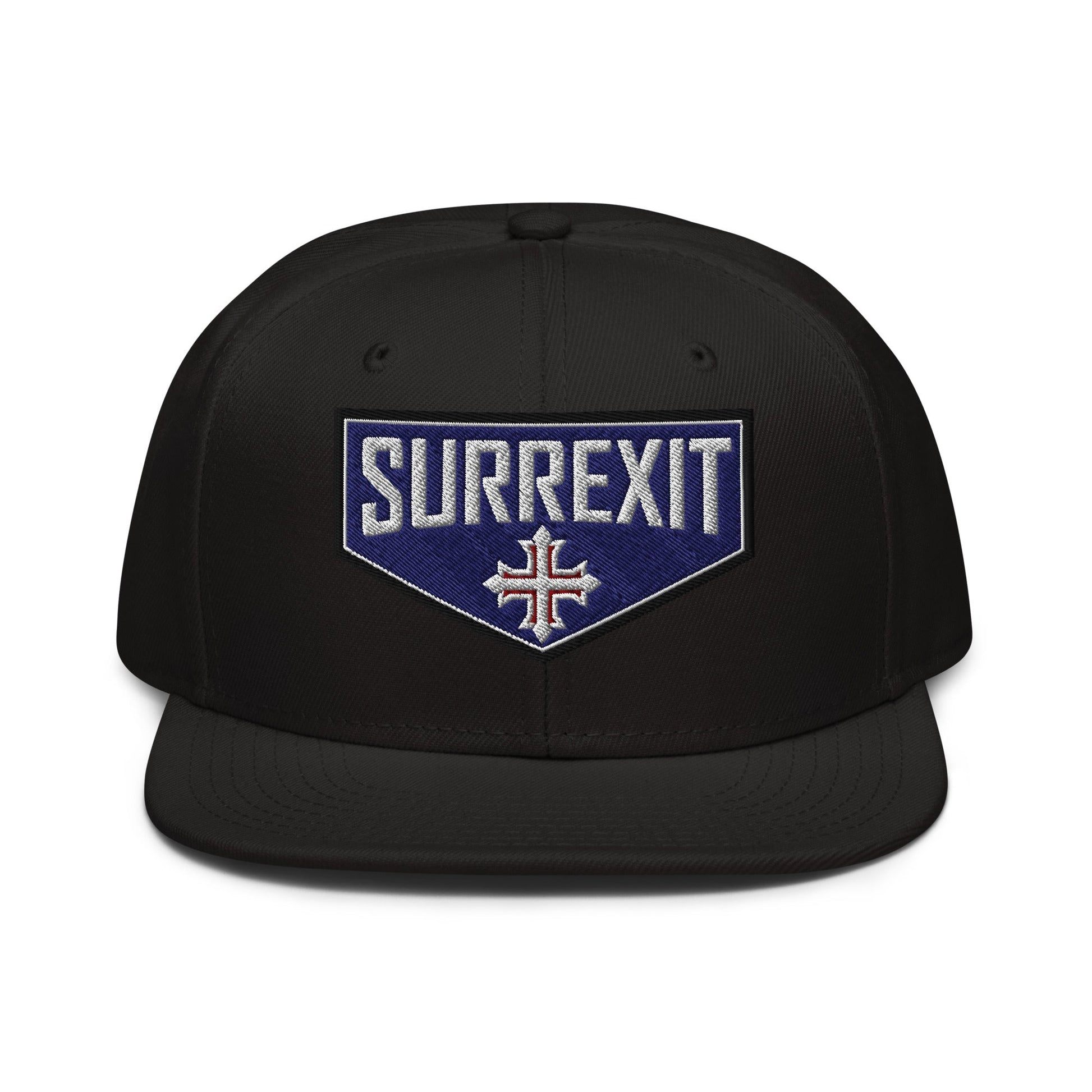 HE IS RISEN Shield Embroidered Snapback in Greek, Slavonic, or Latin - Inken Image