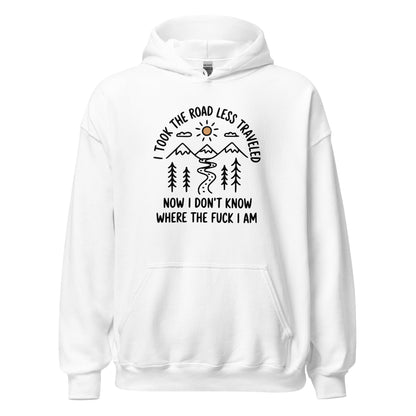 Hiking Hoodie Road Less Traveled Hoodie Outdoor Adventure Sweatshirt - Inken Image
