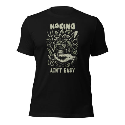 Hoeing Ain’t Easy Shirt Vintage Botanical Humor Tee - Inken Image