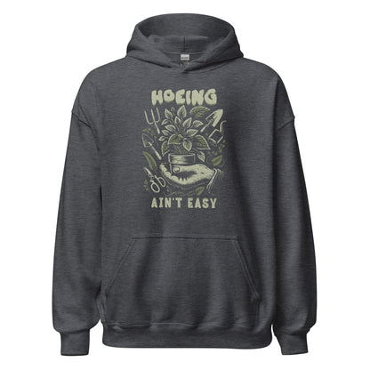 Hoeing Ain’t Easy Sweatshirt Vintage Botanical Humor Hoodie - Inken Image