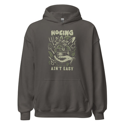 Hoeing Ain’t Easy Sweatshirt Vintage Botanical Humor Hoodie - Inken Image