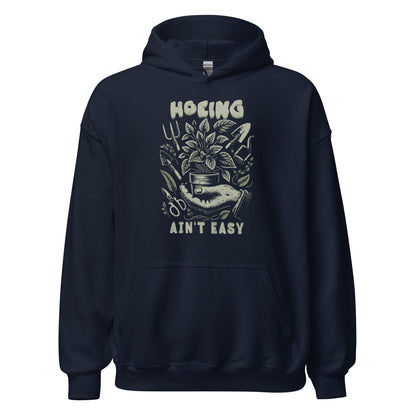 Hoeing Ain’t Easy Sweatshirt Vintage Botanical Humor Hoodie - Inken Image