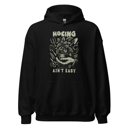 Hoeing Ain’t Easy Sweatshirt Vintage Botanical Humor Hoodie - Inken Image