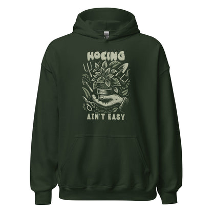 Hoeing Ain’t Easy Sweatshirt Vintage Botanical Humor Hoodie - Inken Image