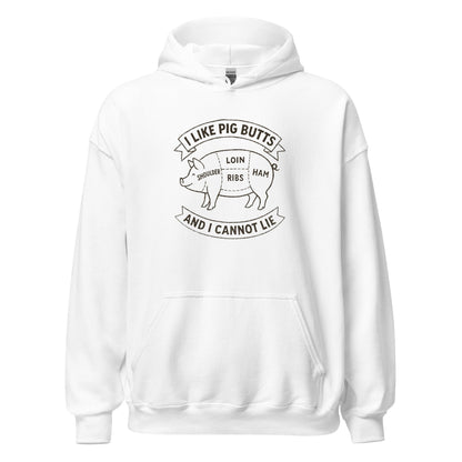 I Like Pig Butts And I Cannot Lie BBQ Butcher's Chart Hoodie - Inken Image