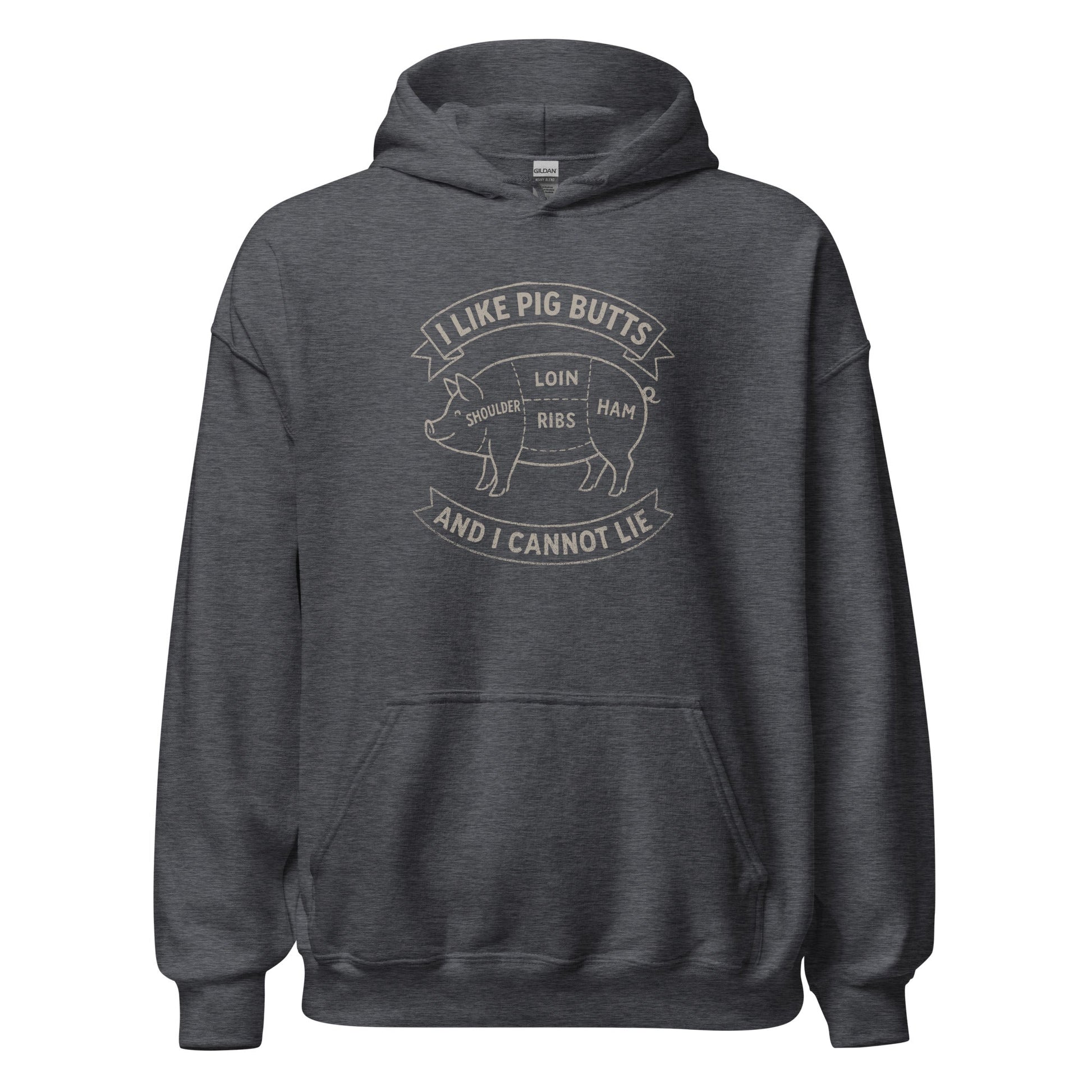 I Like Pig Butts And I Cannot Lie BBQ Butcher's Chart Hoodie - Inken Image