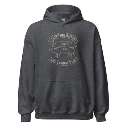 I Like Pig Butts And I Cannot Lie BBQ Butcher's Chart Hoodie - Inken Image