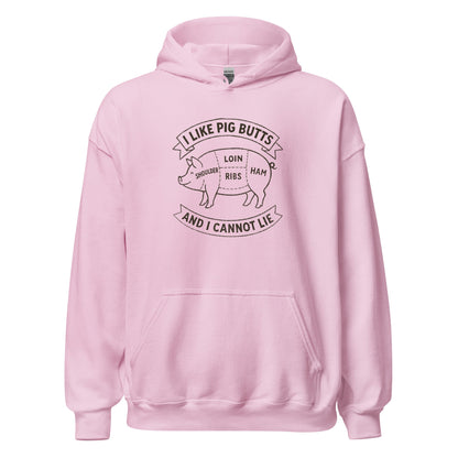 I Like Pig Butts And I Cannot Lie BBQ Butcher's Chart Hoodie - Inken Image