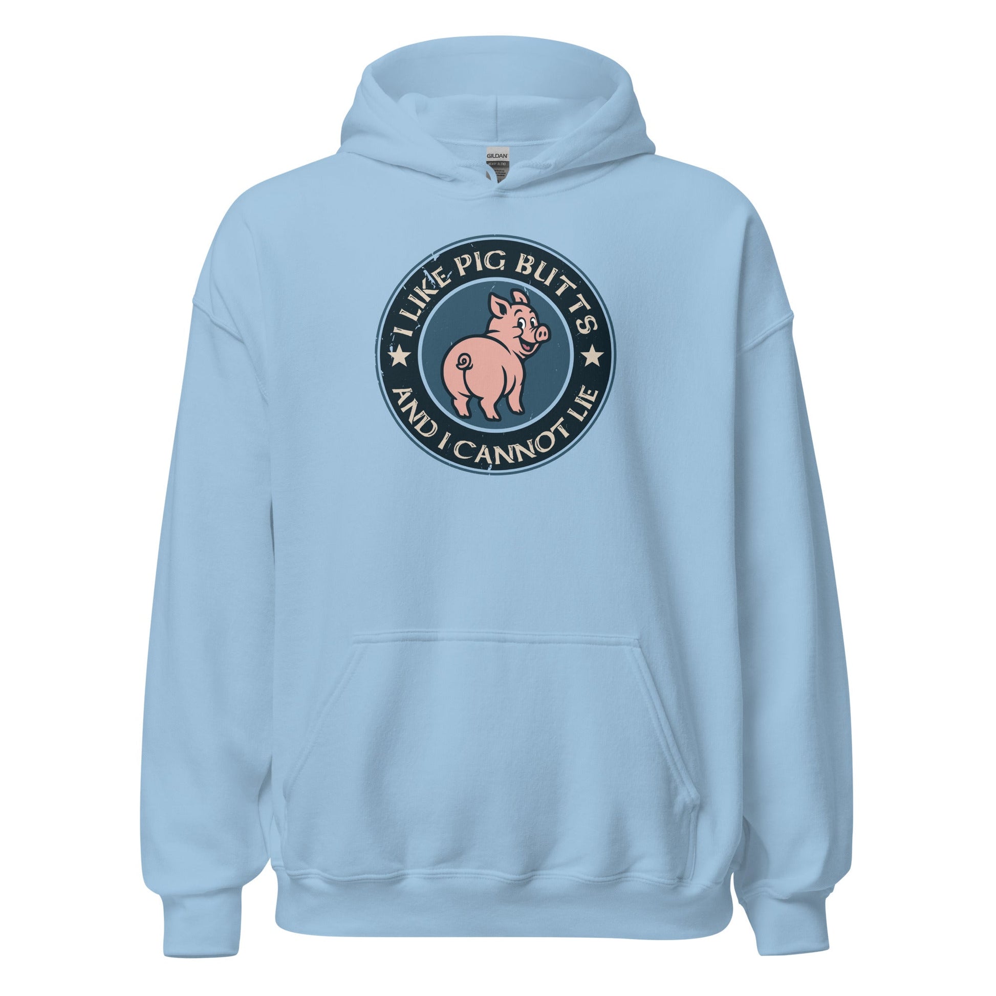 I Like Pig Butts And I Cannot Lie BBQ Emblem Hoodie - Inken Image