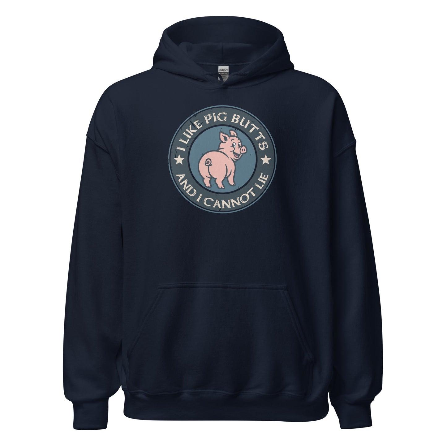 I Like Pig Butts And I Cannot Lie BBQ Emblem Hoodie - Inken Image