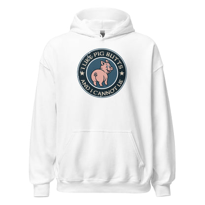 I Like Pig Butts And I Cannot Lie BBQ Emblem Hoodie - Inken Image