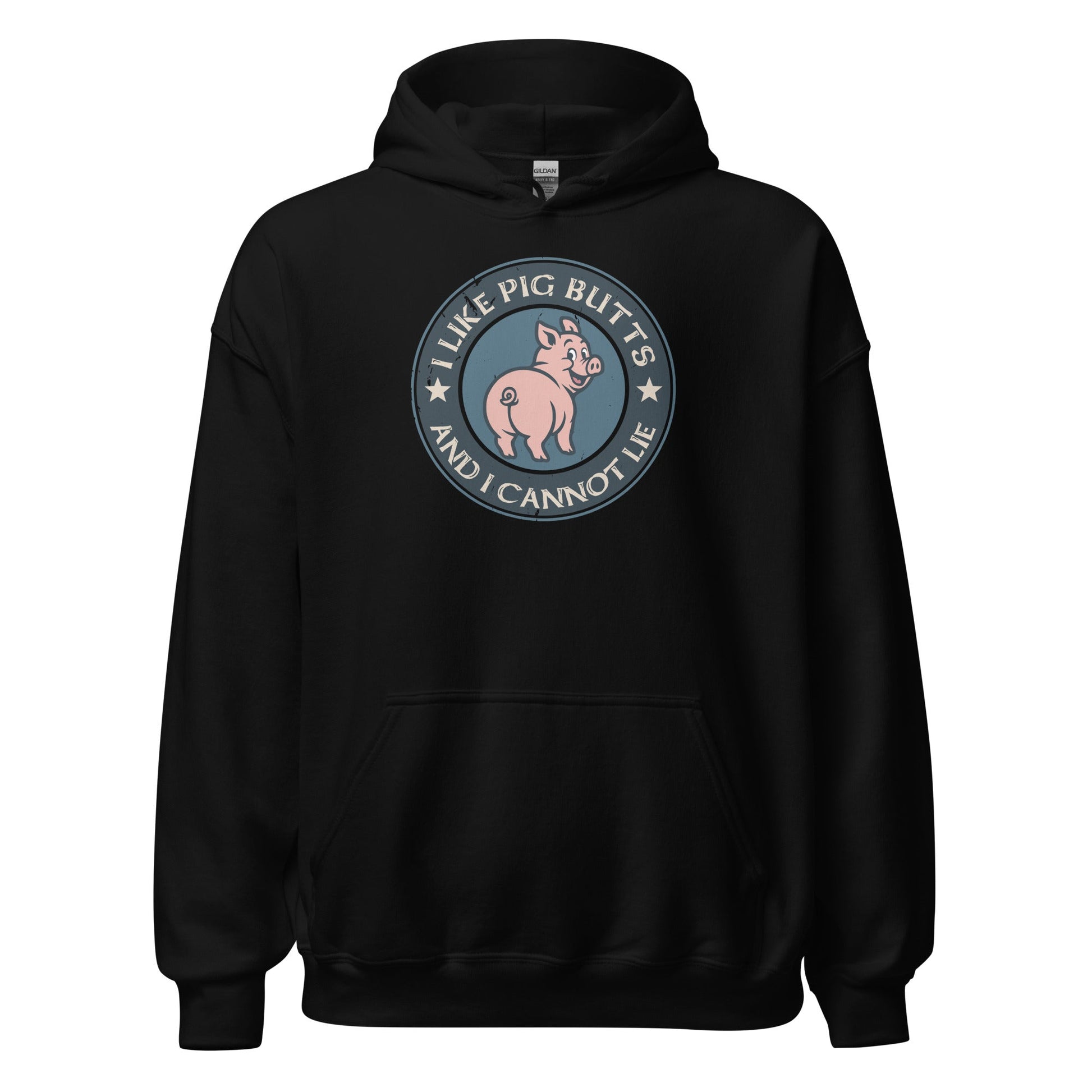 I Like Pig Butts And I Cannot Lie BBQ Emblem Hoodie - Inken Image