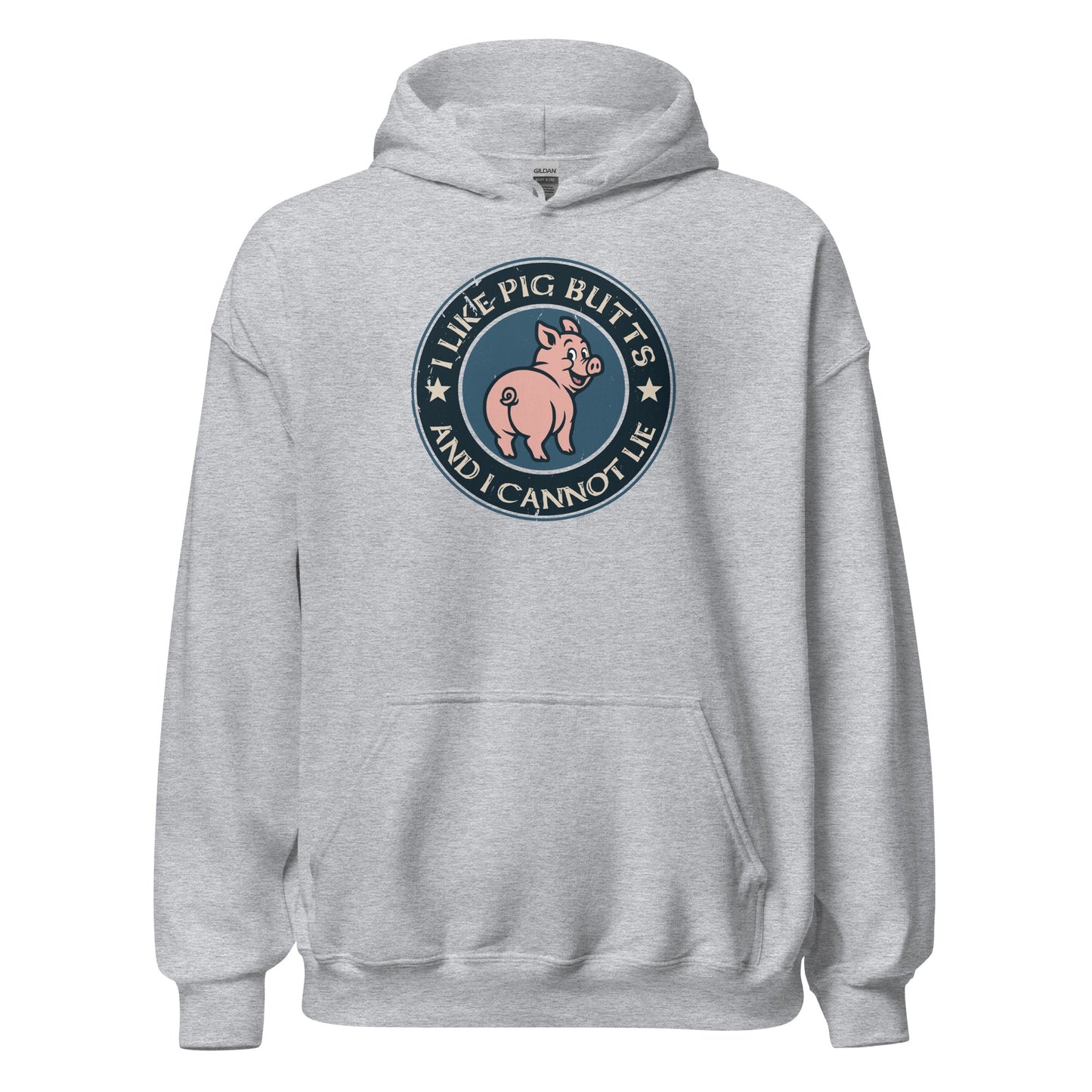 I Like Pig Butts And I Cannot Lie BBQ Emblem Hoodie - Inken Image
