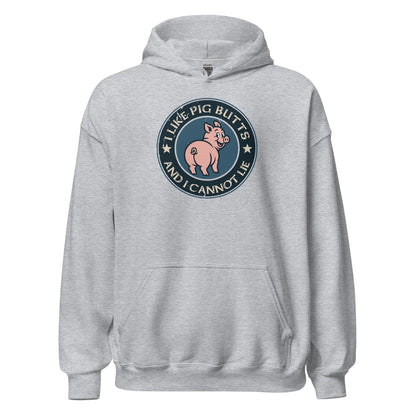 I Like Pig Butts And I Cannot Lie BBQ Emblem Hoodie - Inken Image