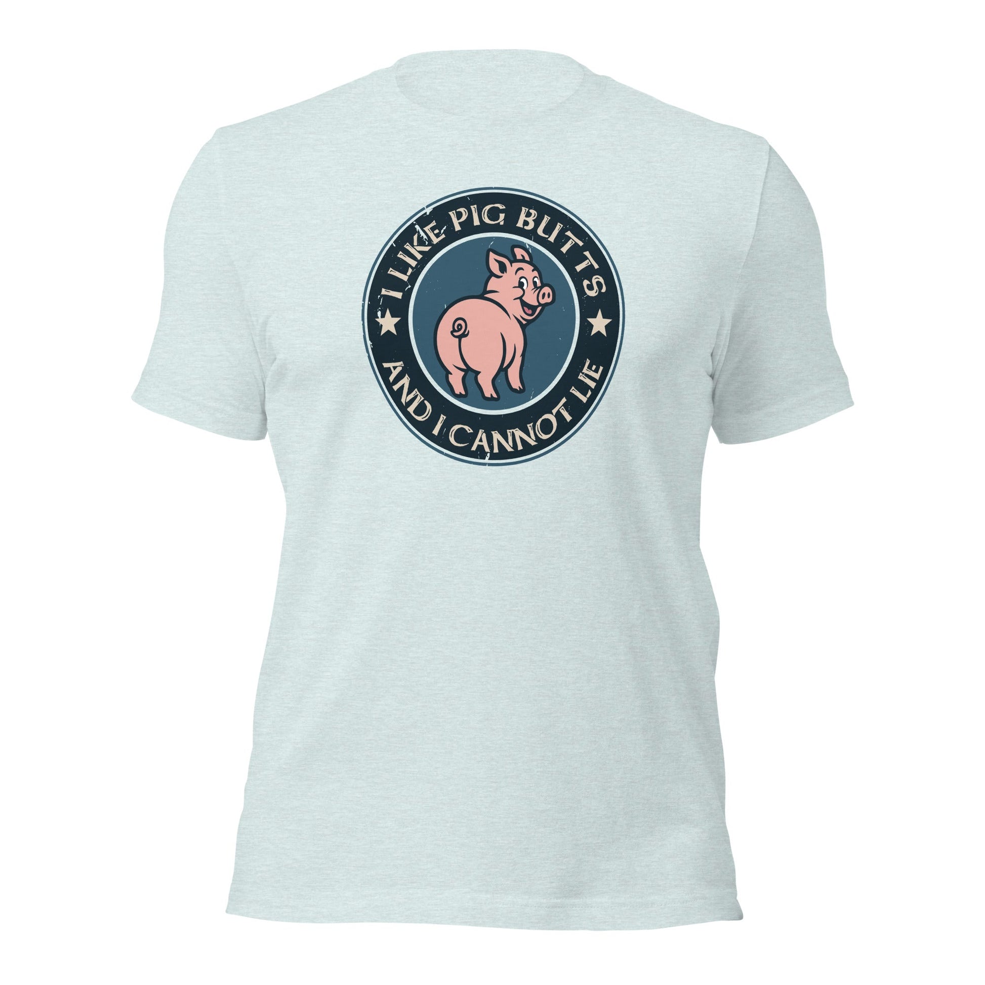 I Like Pig Butts And I Cannot Lie BBQ Emblem T-Shirt - Inken Image