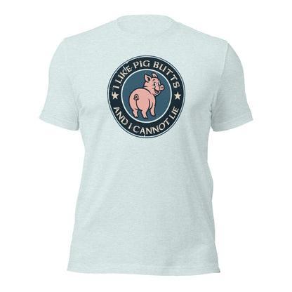 I Like Pig Butts And I Cannot Lie BBQ Emblem T-Shirt - Inken Image