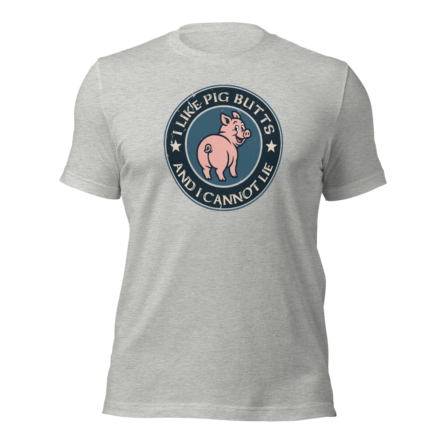 I Like Pig Butts And I Cannot Lie BBQ Emblem T-Shirt - Inken Image
