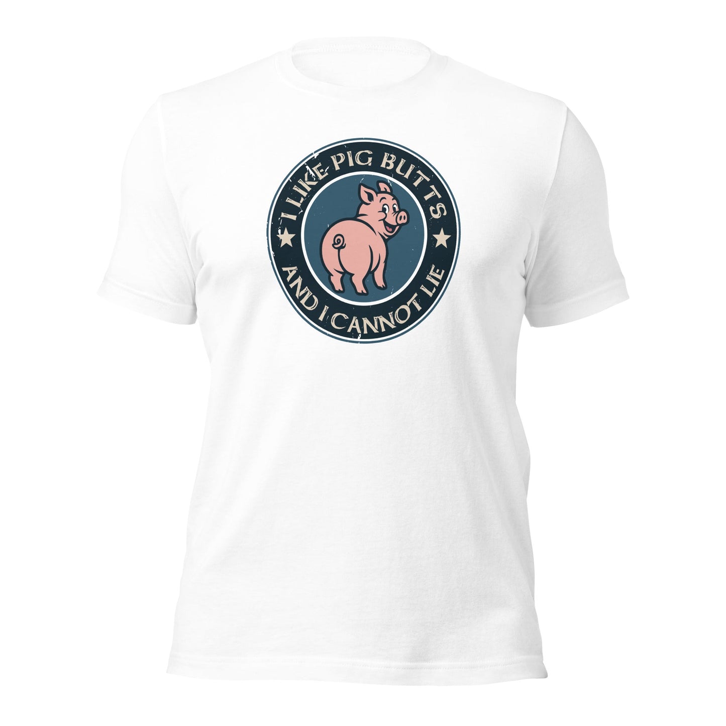 I Like Pig Butts And I Cannot Lie BBQ Emblem T-Shirt - Inken Image