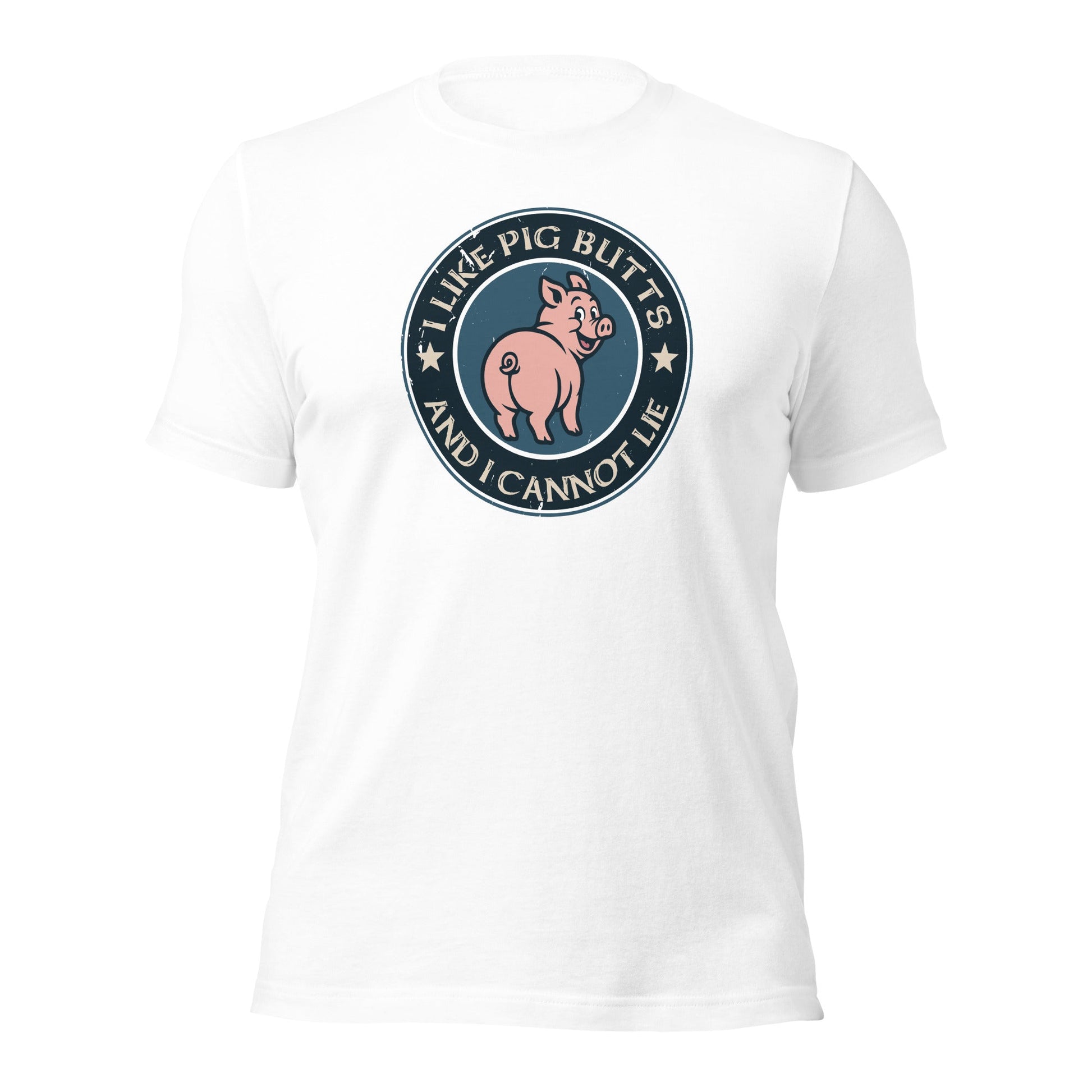I Like Pig Butts And I Cannot Lie BBQ Emblem T-Shirt - Inken Image