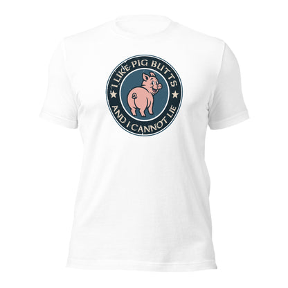 I Like Pig Butts And I Cannot Lie BBQ Emblem T-Shirt - Inken Image