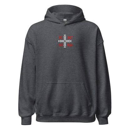IC XC NIKA Jesus Christ Conquers Cross Emblem Embroidered Hoodie - Inken Image