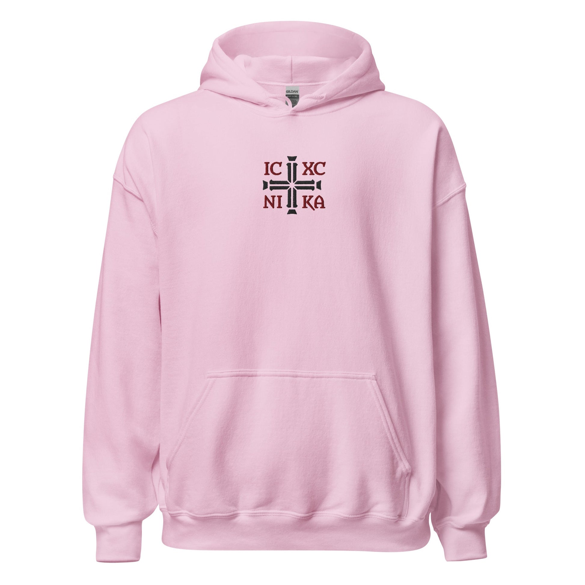 IC XC NIKA Jesus Christ Conquers Cross Emblem Embroidered Hoodie - Inken Image