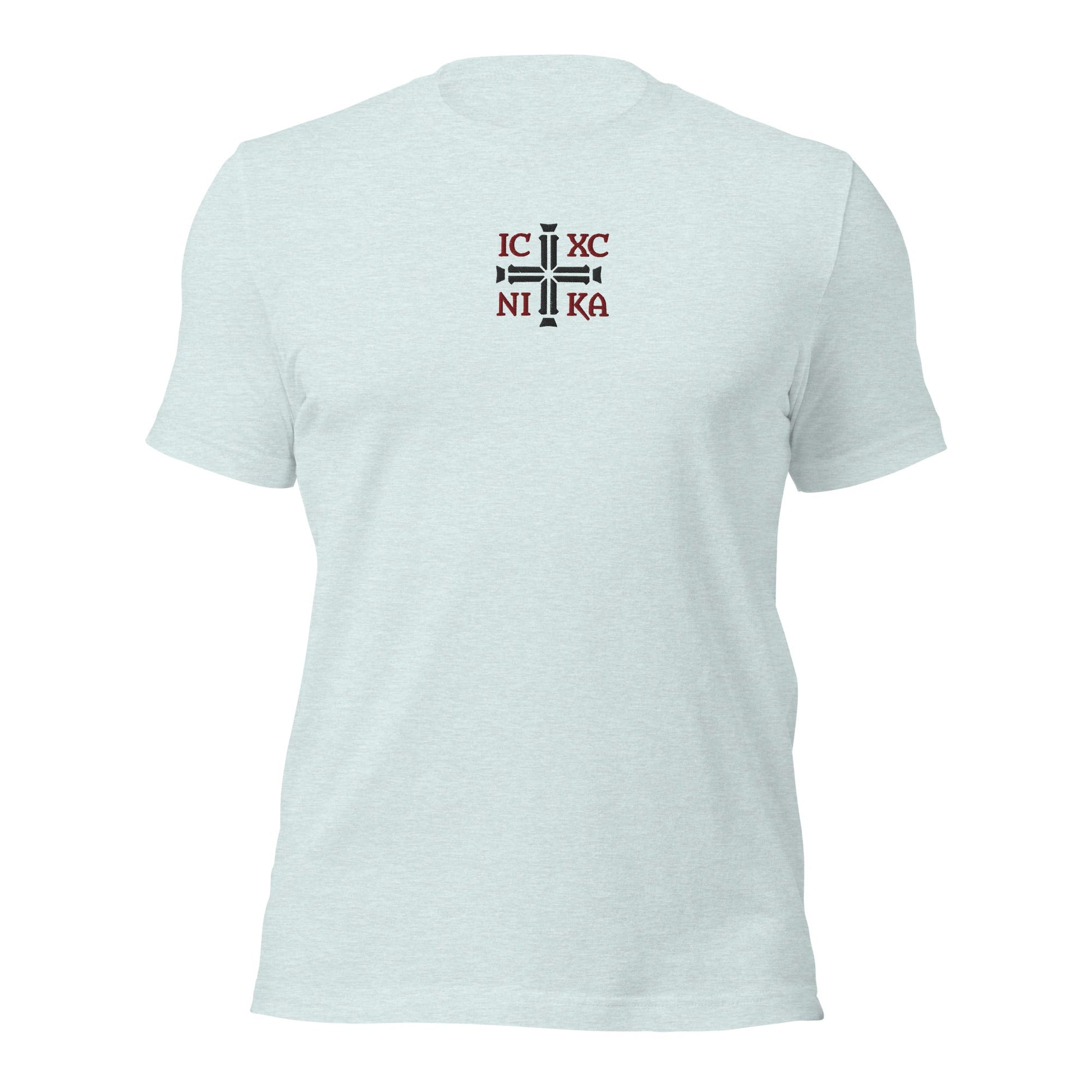 IC XC NIKA Jesus Christ Conquers Cross Emblem Embroidered T-Shirt - Inken Image