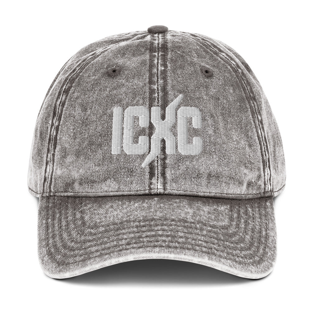 ICXC Christian 3D Puff Embroidered Christogram Vintage Cotton Twill Cap - Inken Image