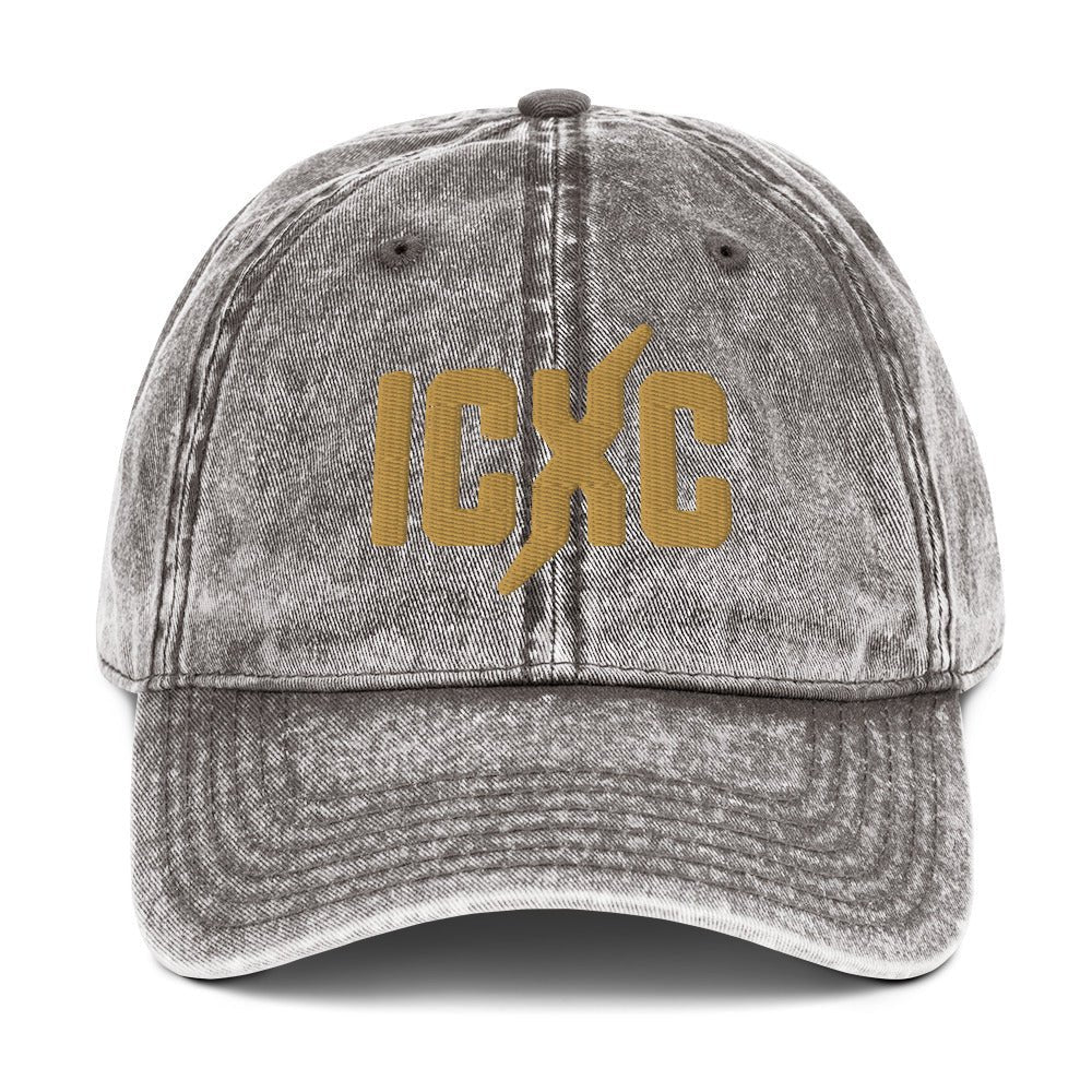 ICXC Christian 3D Puff Embroidered Christogram Vintage Cotton Twill Cap - Inken Image