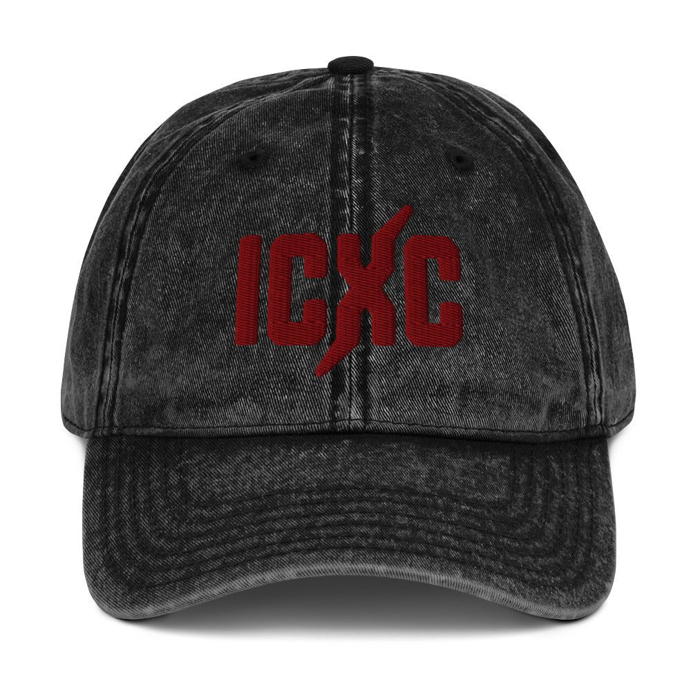ICXC Christian 3D Puff Embroidered Christogram Vintage Cotton Twill Cap - Inken Image