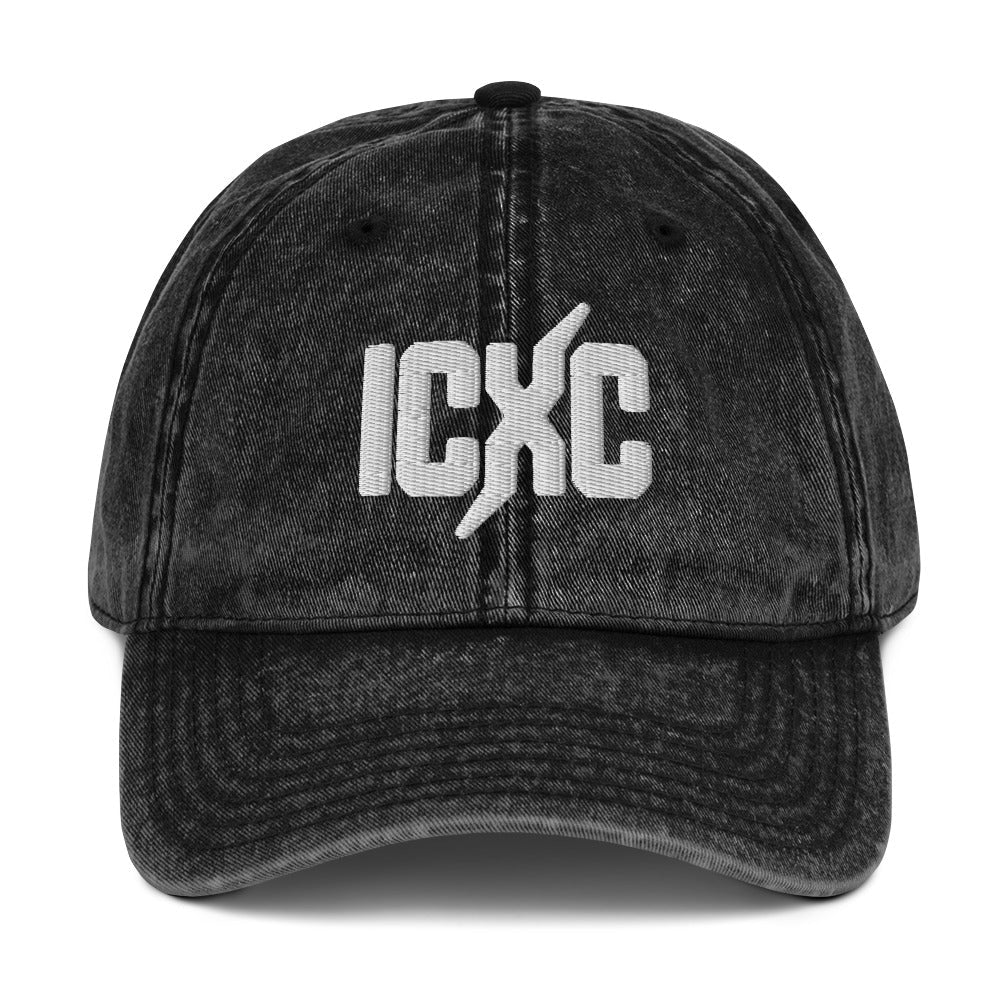 ICXC Christian 3D Puff Embroidered Christogram Vintage Cotton Twill Cap - Inken Image