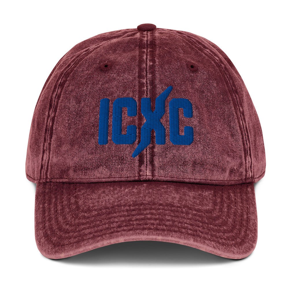 ICXC Christian 3D Puff Embroidered Christogram Vintage Cotton Twill Cap - Inken Image