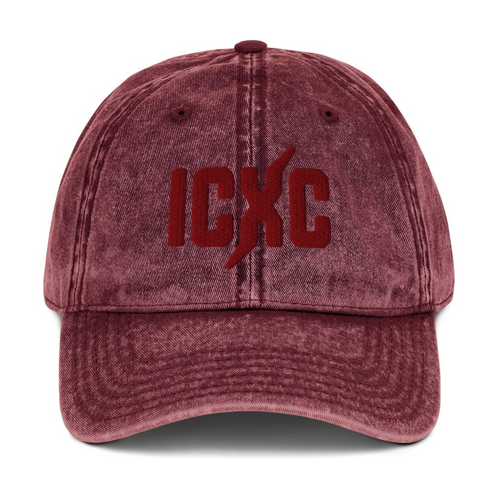 ICXC Christian 3D Puff Embroidered Christogram Vintage Cotton Twill Cap - Inken Image