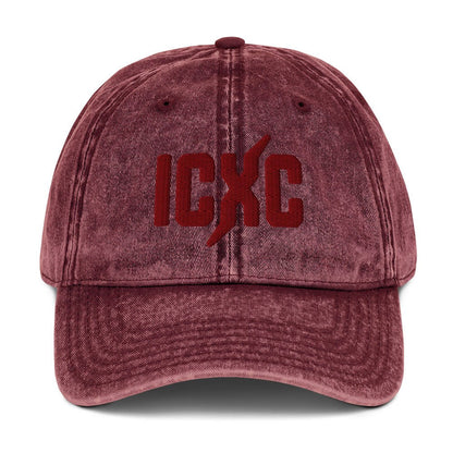 ICXC Christian 3D Puff Embroidered Christogram Vintage Cotton Twill Cap - Inken Image