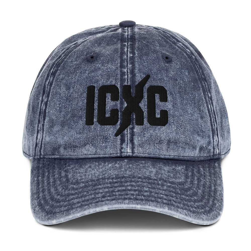ICXC Christian 3D Puff Embroidered Christogram Vintage Cotton Twill Cap - Inken Image