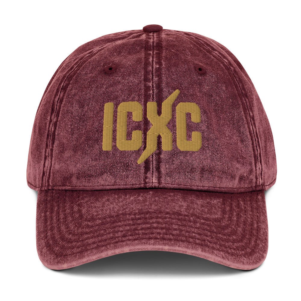 ICXC Christian 3D Puff Embroidered Christogram Vintage Cotton Twill Cap - Inken Image