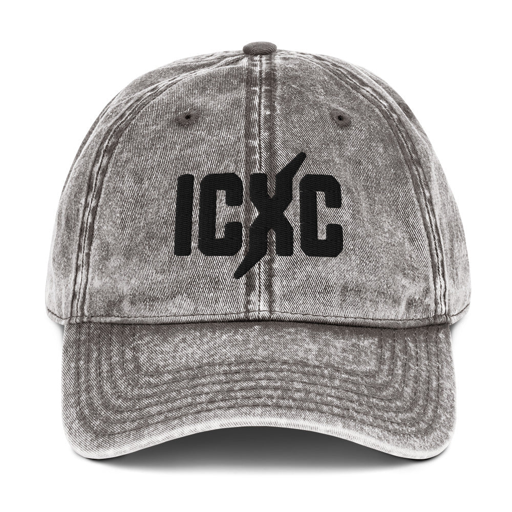 ICXC Christian 3D Puff Embroidered Christogram Vintage Cotton Twill Cap - Inken Image