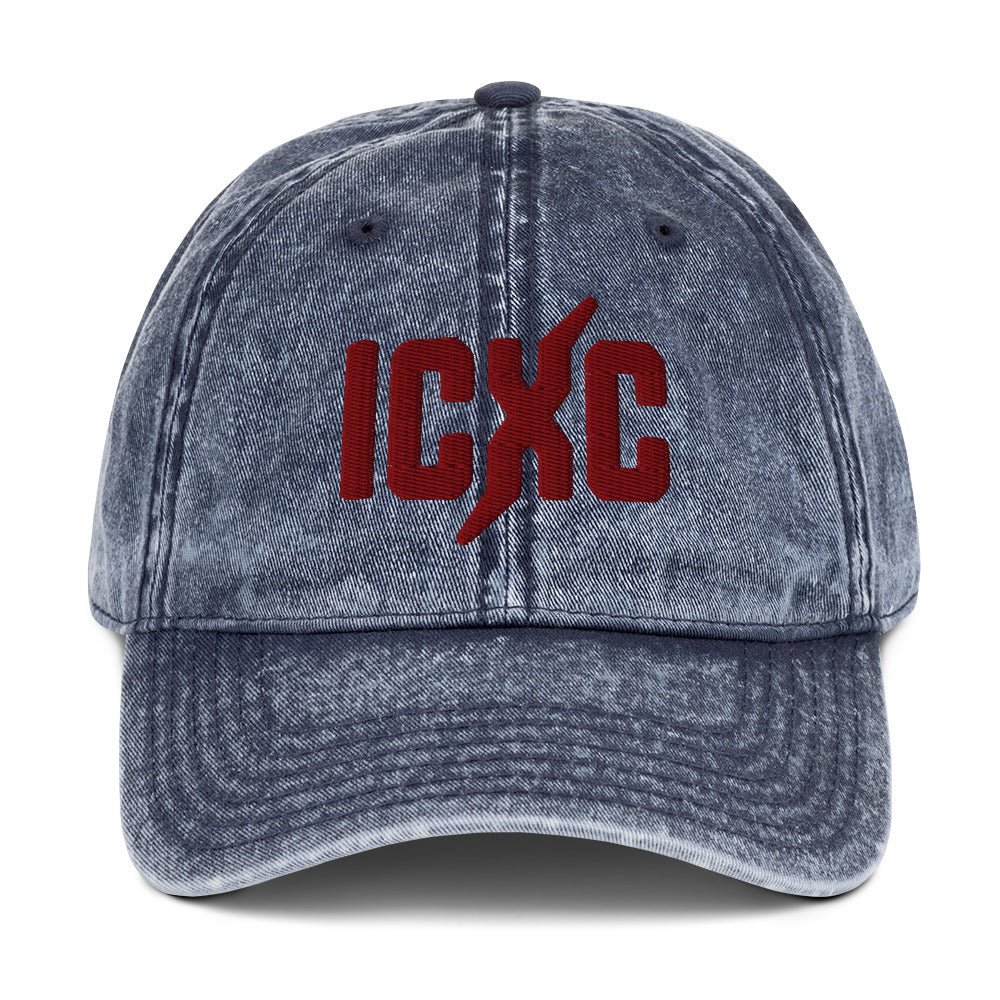 ICXC Christian 3D Puff Embroidered Christogram Vintage Cotton Twill Cap - Inken Image