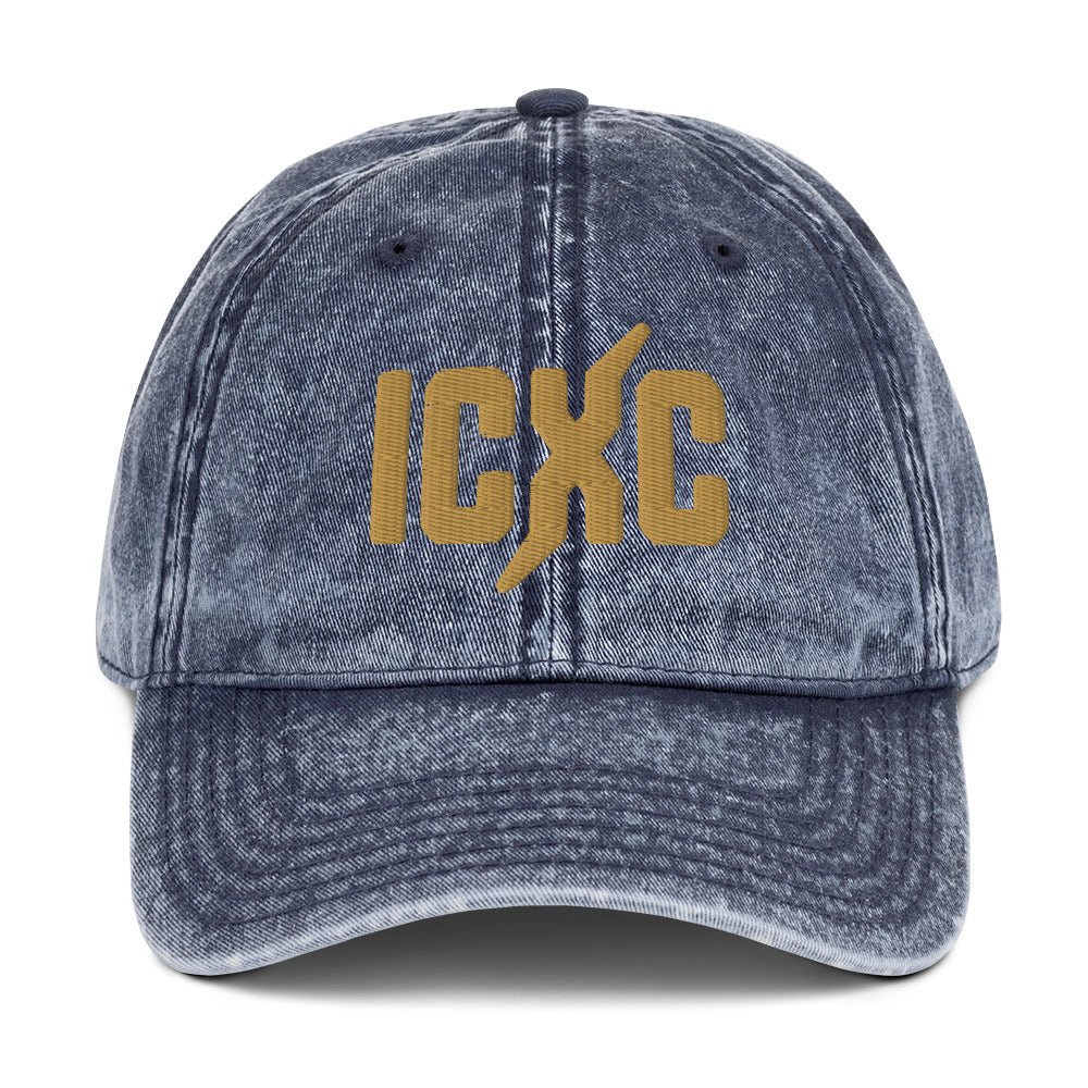ICXC Christian 3D Puff Embroidered Christogram Vintage Cotton Twill Cap - Inken Image