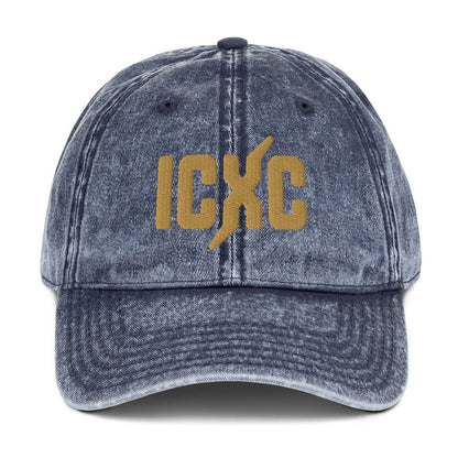ICXC Christian 3D Puff Embroidered Christogram Vintage Cotton Twill Cap - Inken Image