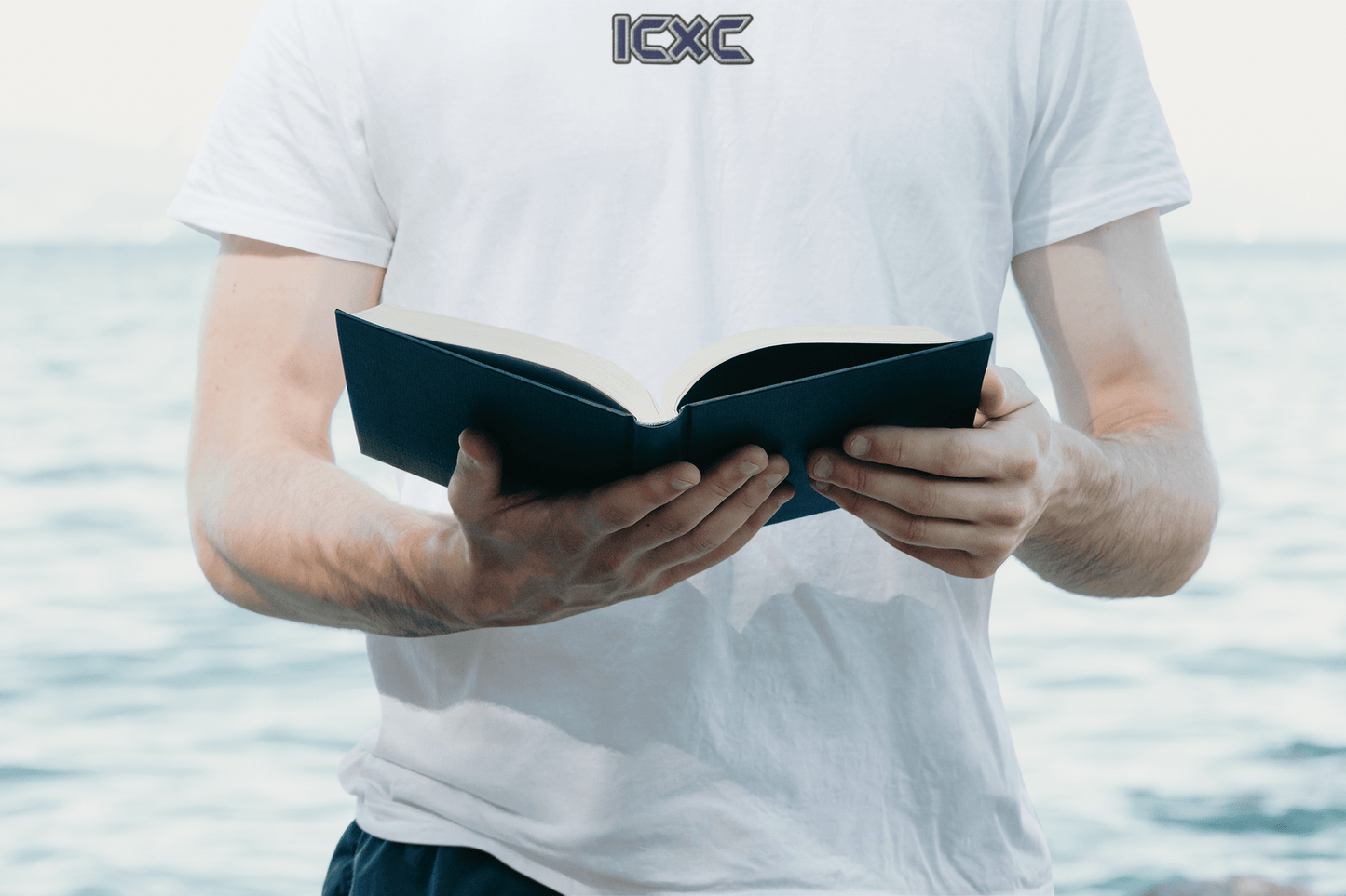 ICXC "Jesus Christ" Flat Embroidered T-Shirt - Inken Image