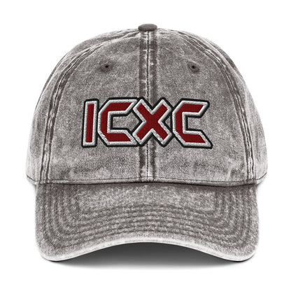 ICXC "Jesus Christ" Flat Embroidered Vintage Cotton Twill Cap - Inken Image