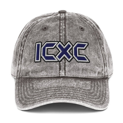 ICXC "Jesus Christ" Flat Embroidered Vintage Cotton Twill Cap - Inken Image